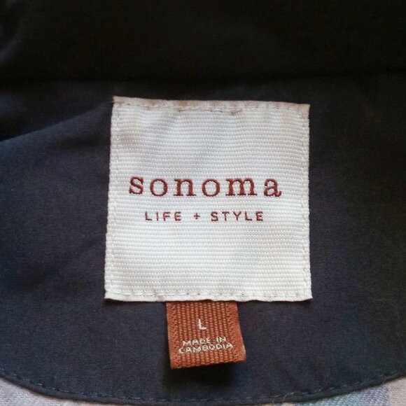 DEAL!!! Sonoma Life+Style Women’s L Black Quilted Vest Plaid Cozy Flannel Lining - Picture 5 of 10